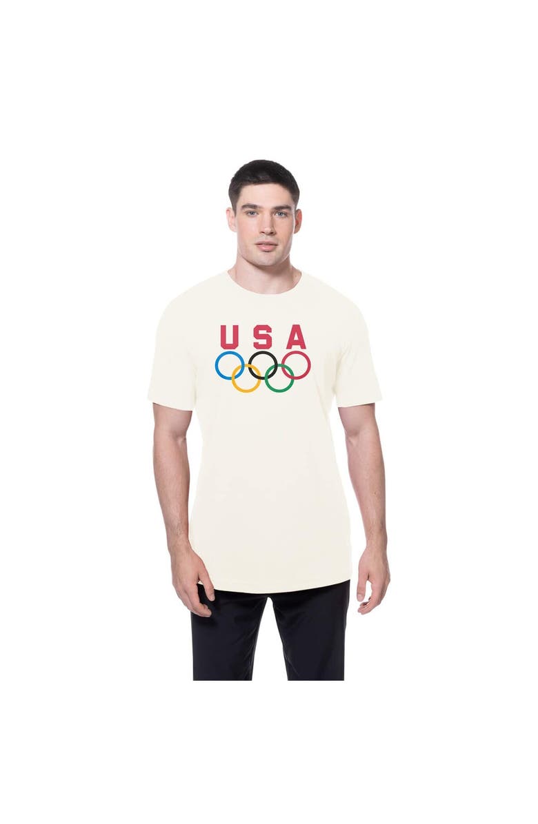 New Era Men's New Era Cream Team USA 5 Rings Chrome T-Shirt, Alternate, color, Cream