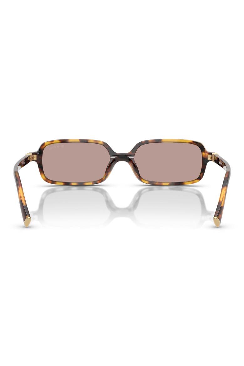 51mm Rectangular Sunglasses, Alternate, color, HAVANA HONEY / LIGHT PURPLE BROWN