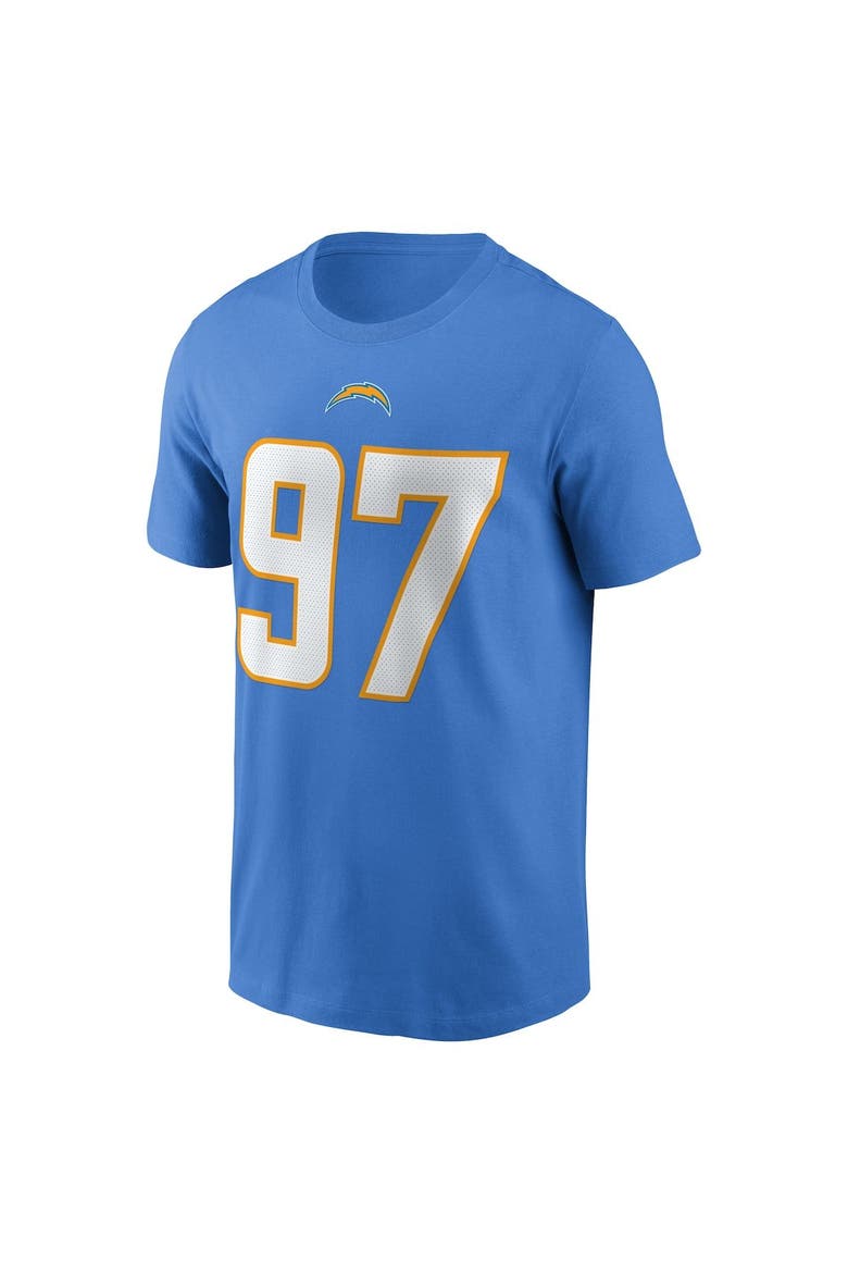 Men's Nike Joey Bosa Powder Blue Los Angeles Chargers Name & Number T-Shirt, Alternate, color, Powder Blue