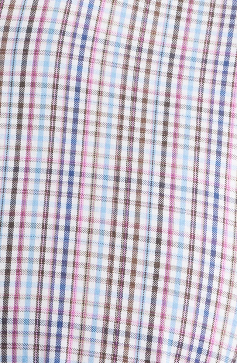 johnnie-O Adelson Check Button-Down Shirt, Alternate, color, Coffee