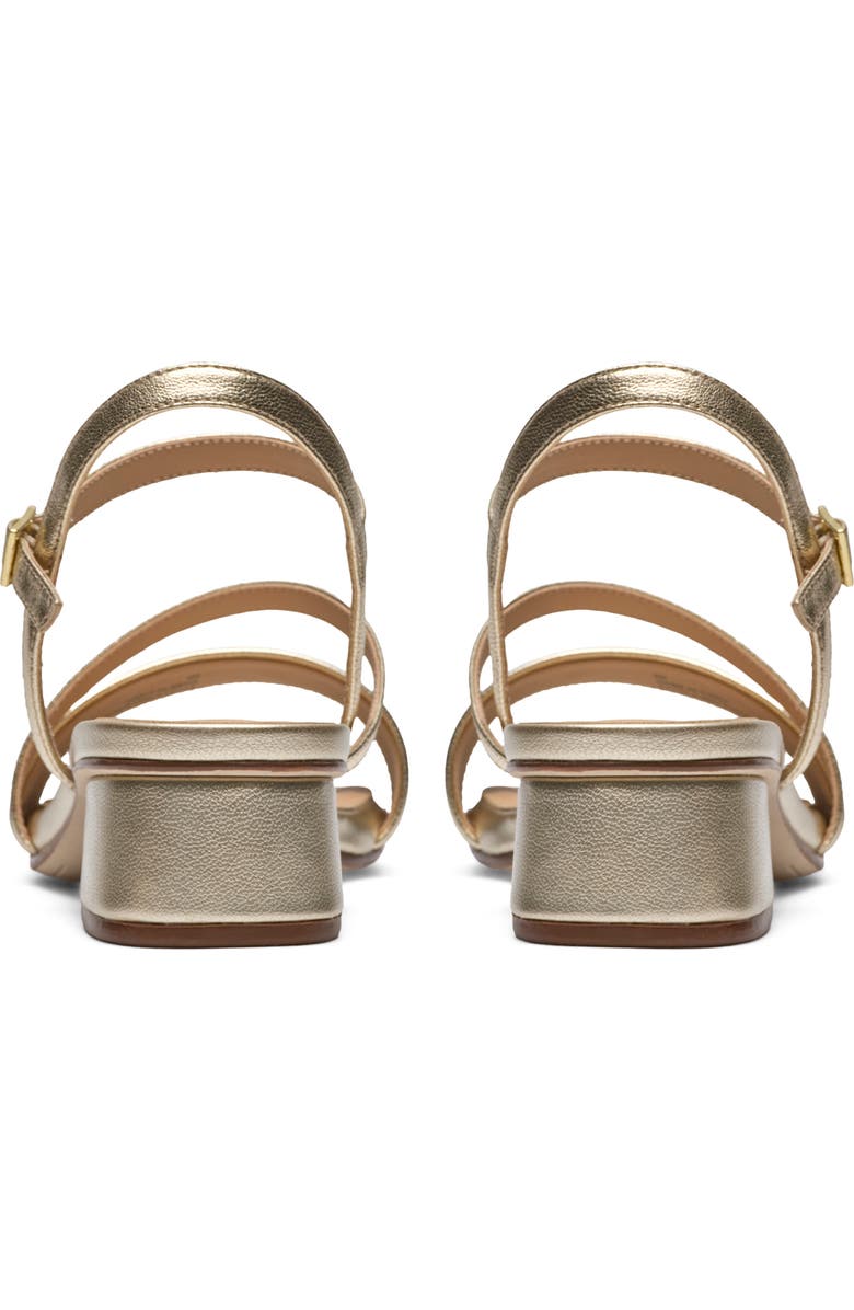 Clarks<sup>®</sup> Serina 35 Strappy Sandal, Alternate, color, Gold Leather