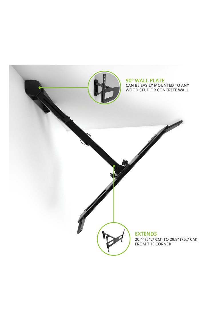 FMC1 Telescoping Corner TV Mount for 40" - 60" TVs, Alternate, color, Black