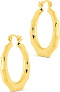 Sterling Forever Zia Door Knocker Hoop Earrings