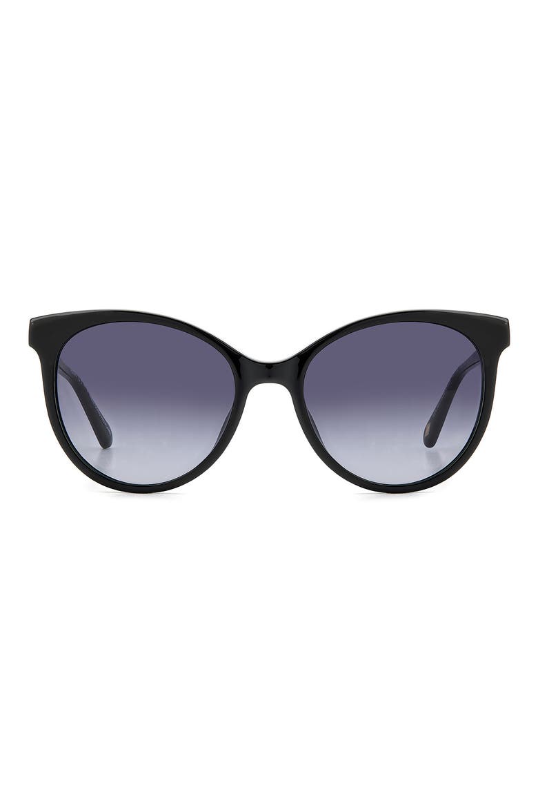 54mm Gradient Cat Eye Sunglasses, Main, color, BLACK