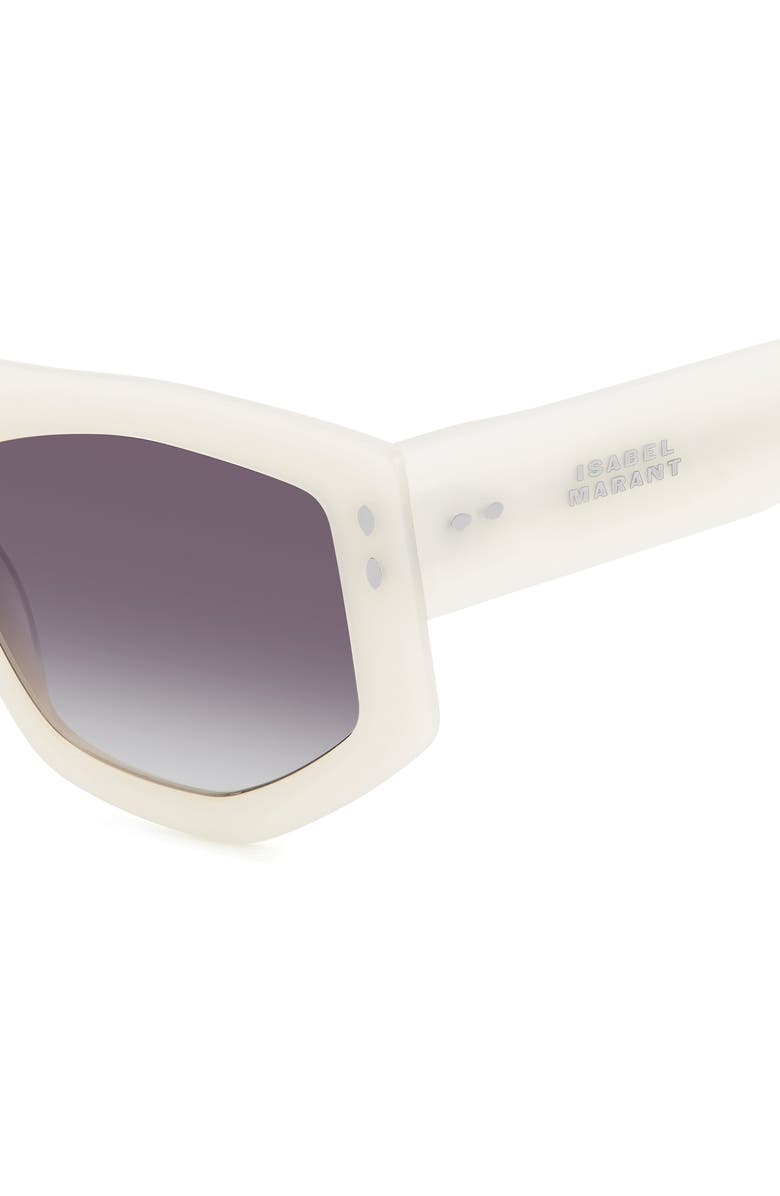 Isabel Marant 56mm Rectangular Sunglasses, Alternate, color, Pearled White
