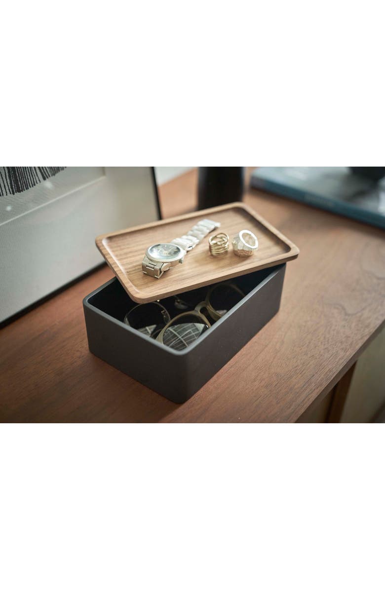 Yamazaki Wood Top Accessory Box, Main, color,