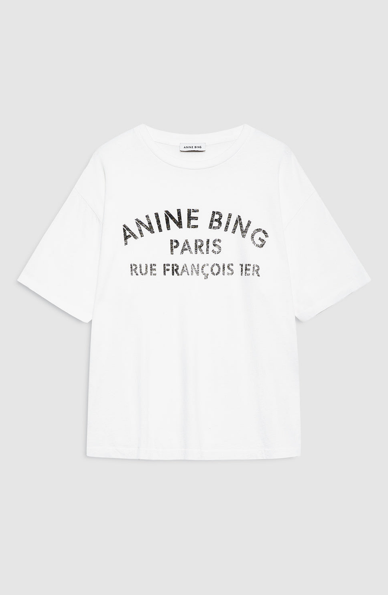 ANINE BING Cohen Tee T-Shirt, Alternate, color, Ivory