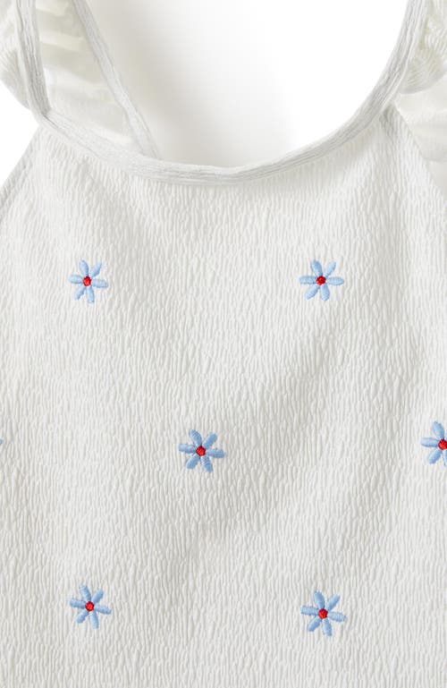 Shop Cotton On Kids Kid's Heather One Piece In Vanilla Crinkle  Embroidered
