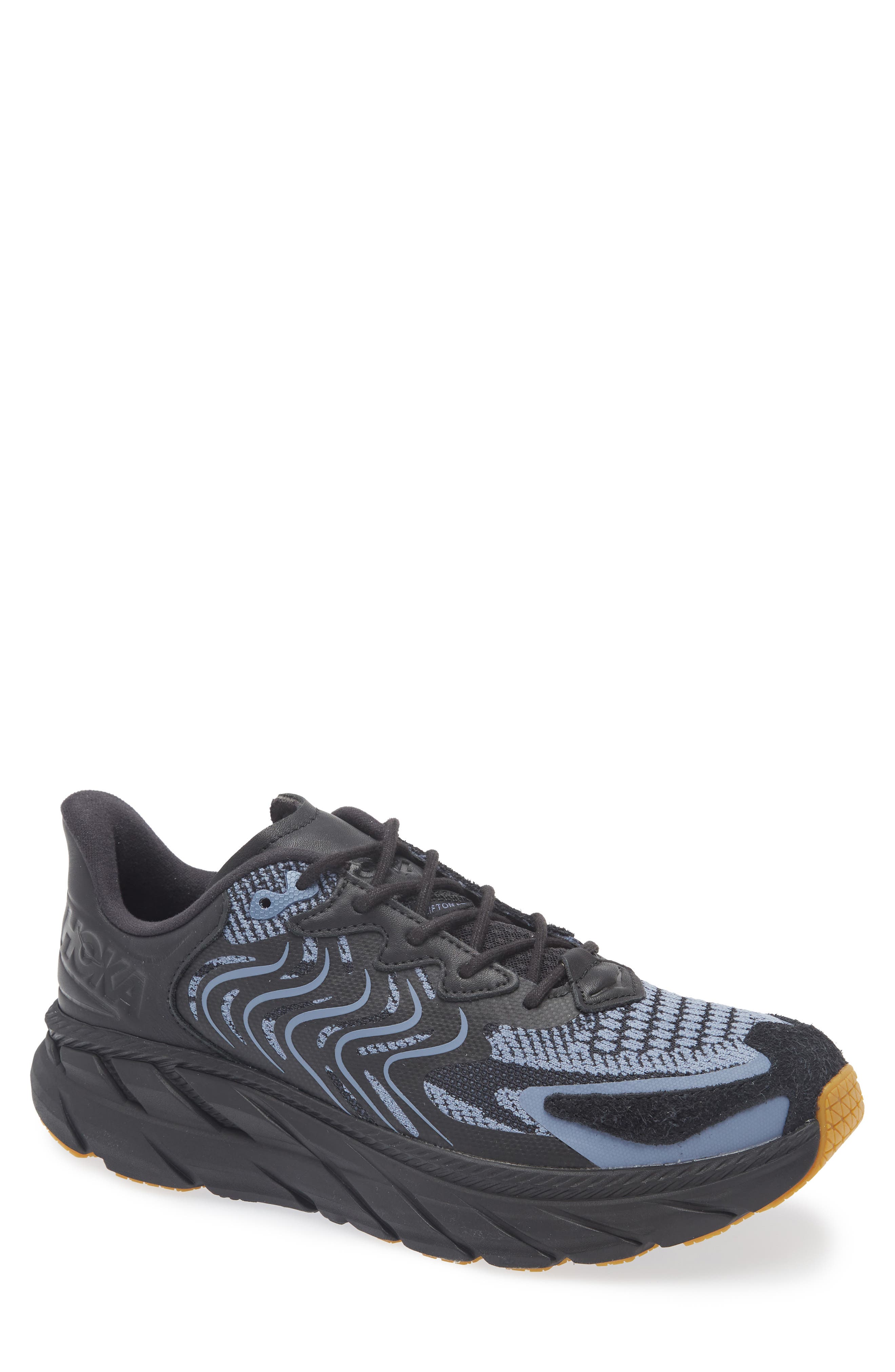 HOKA Gender Inclusive Clifton LS Sneaker in Black /Anchor 