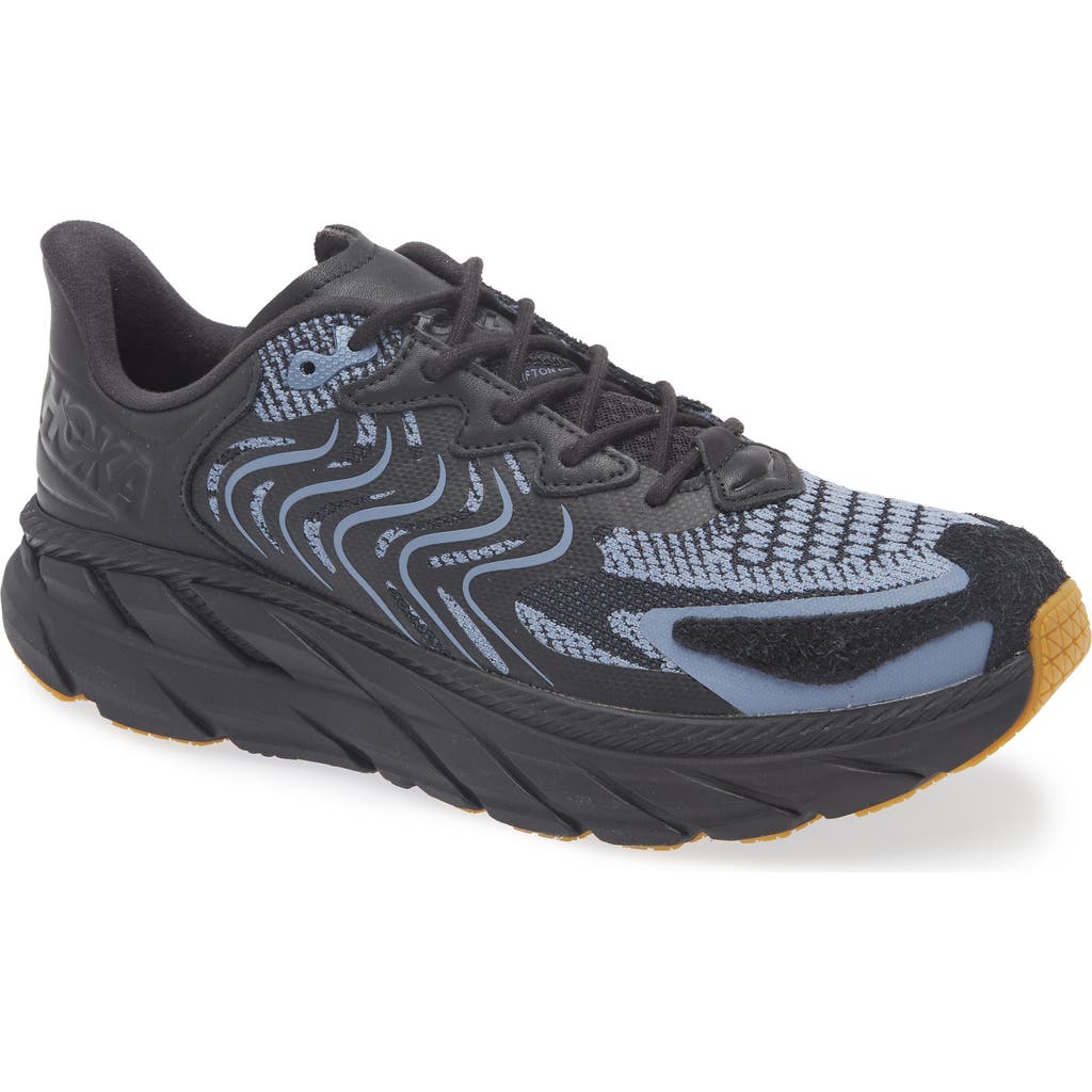 HOKA Gender Inclusive Clifton LS Sneaker in Black /Anchor