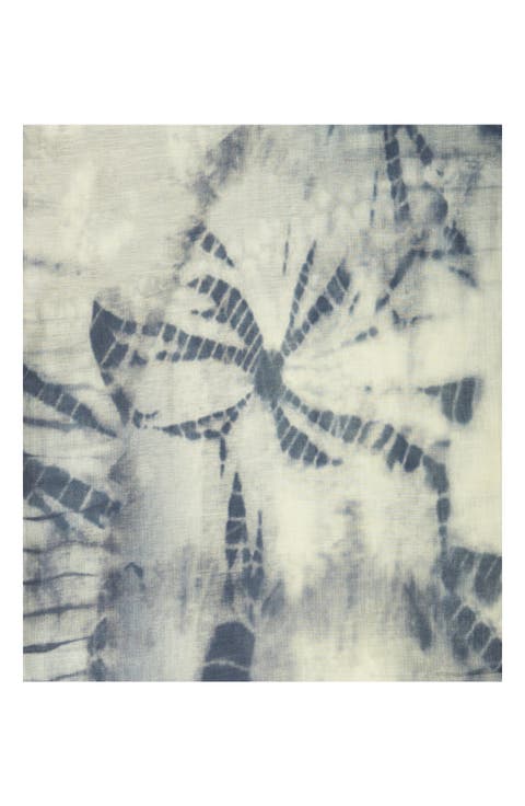 Tie Dye Cotton & Silk Scarf