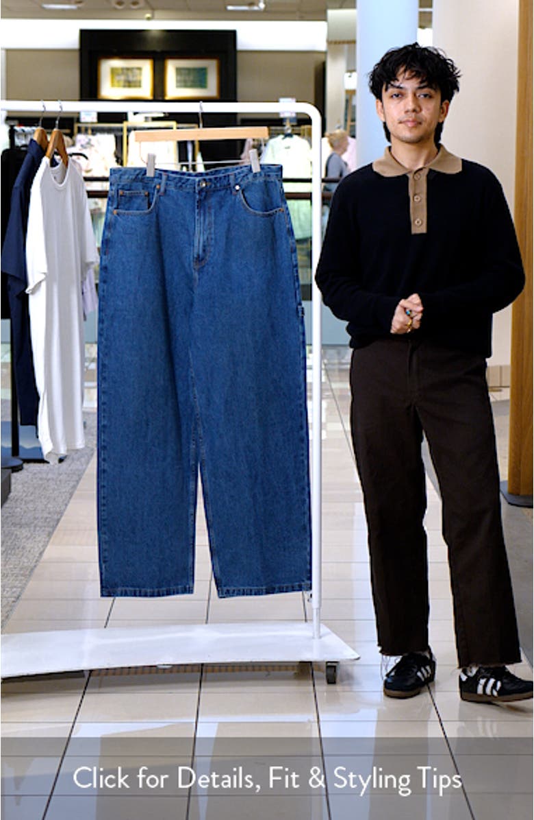 Wood Shop Baggy Wide Leg Carpenter Jeans, sales video thumbnail