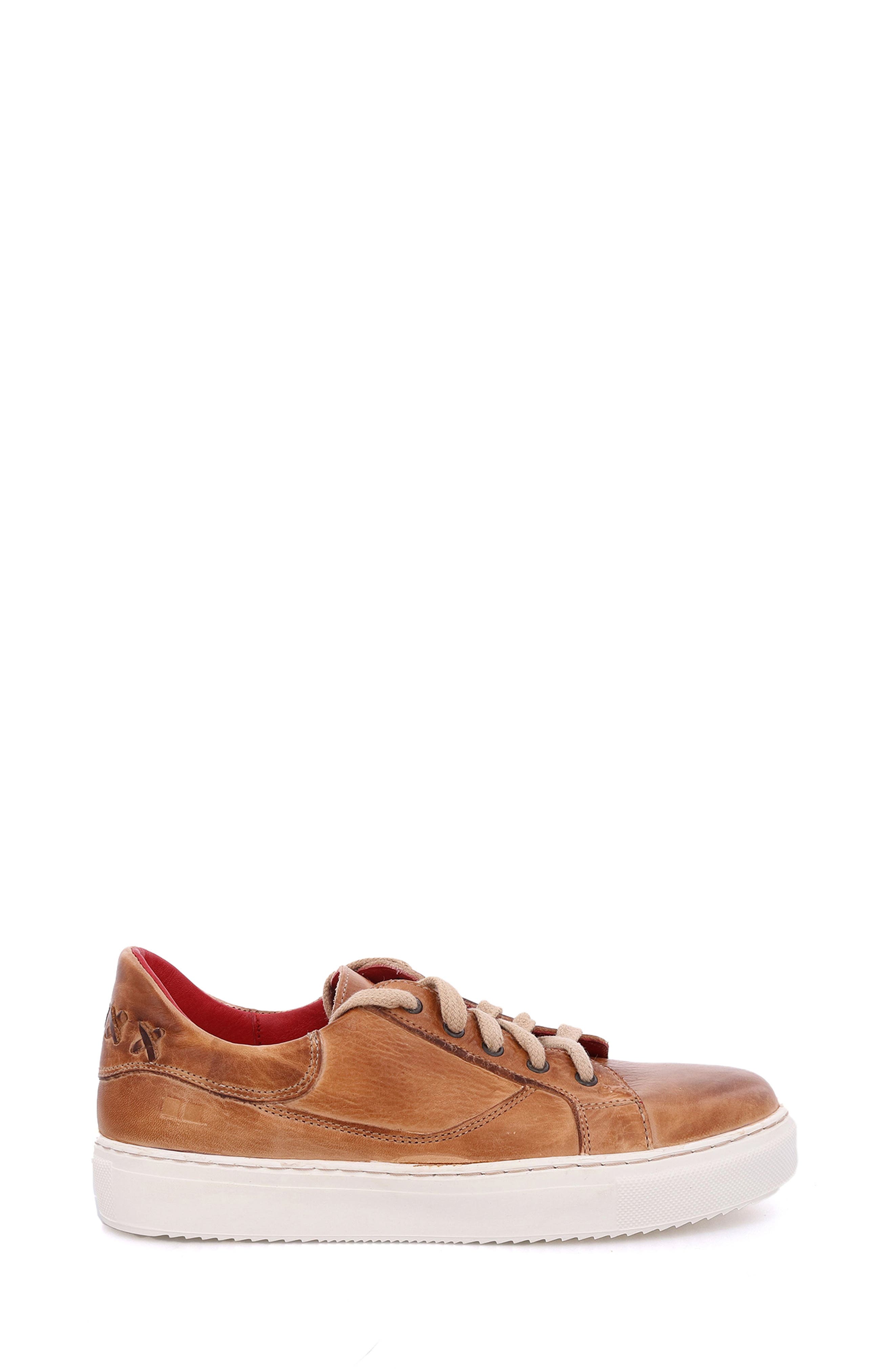 Azeli Leather Sneaker, Alternate, color, TAN RUSTIC