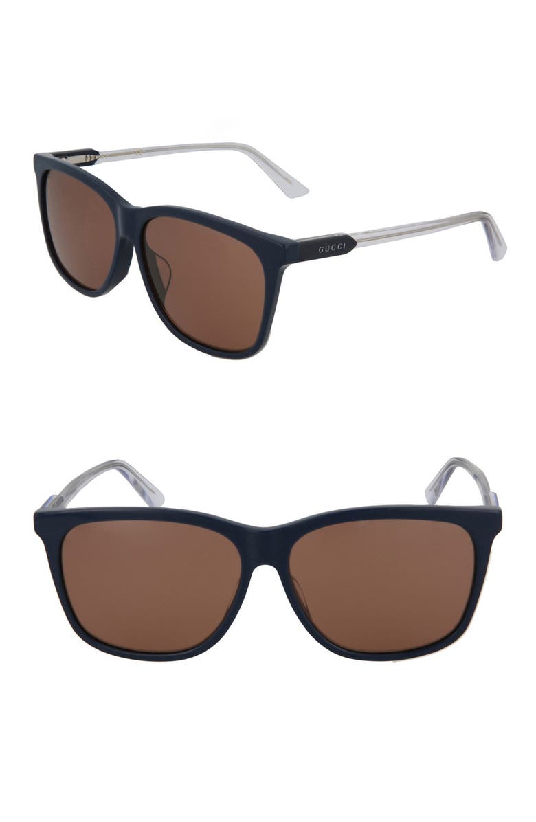 Gucci 60mm Core Rectangle Sunglasses, Main, color, 