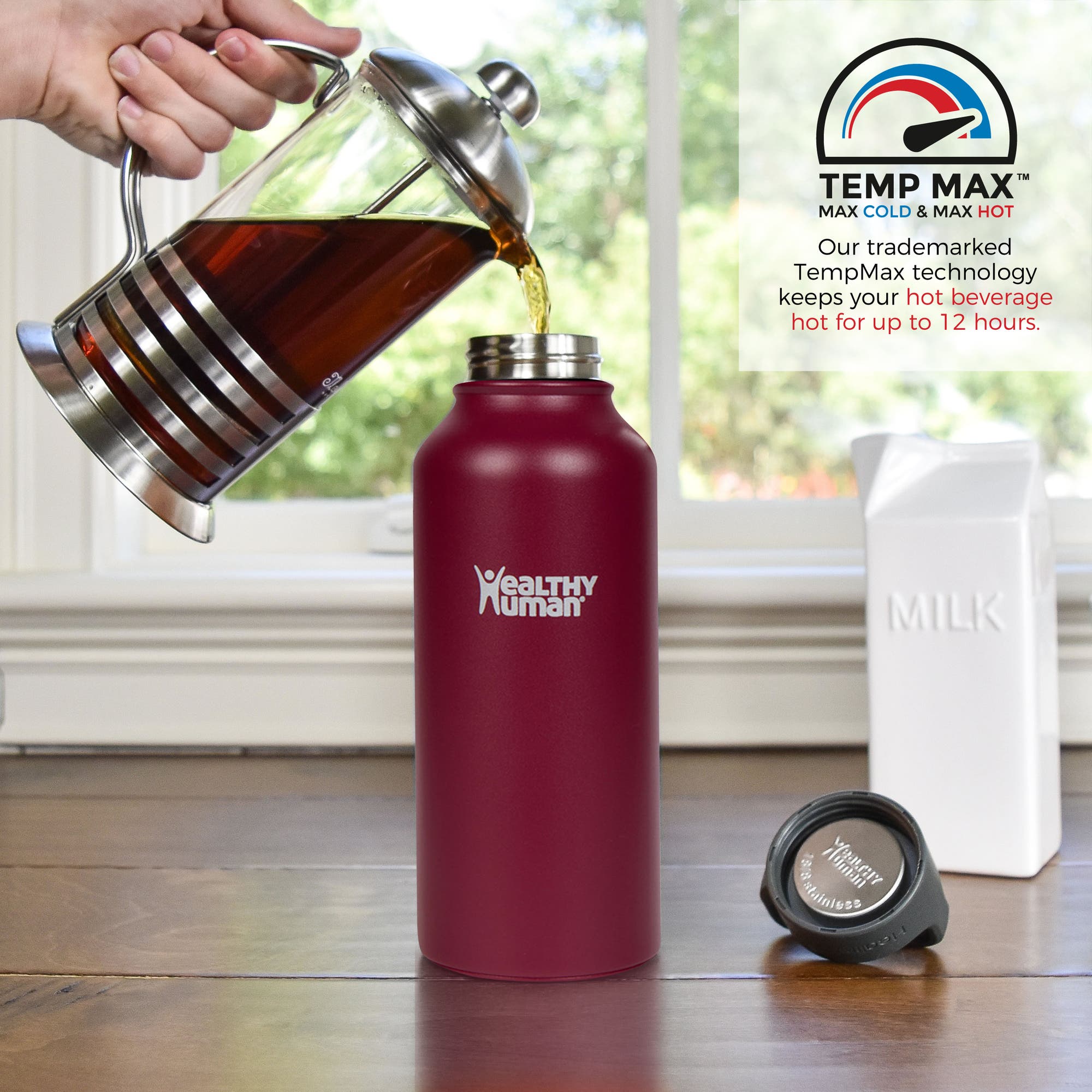Healthy Human Stainless Steel Water Bottle Double Walled | Nordstrom