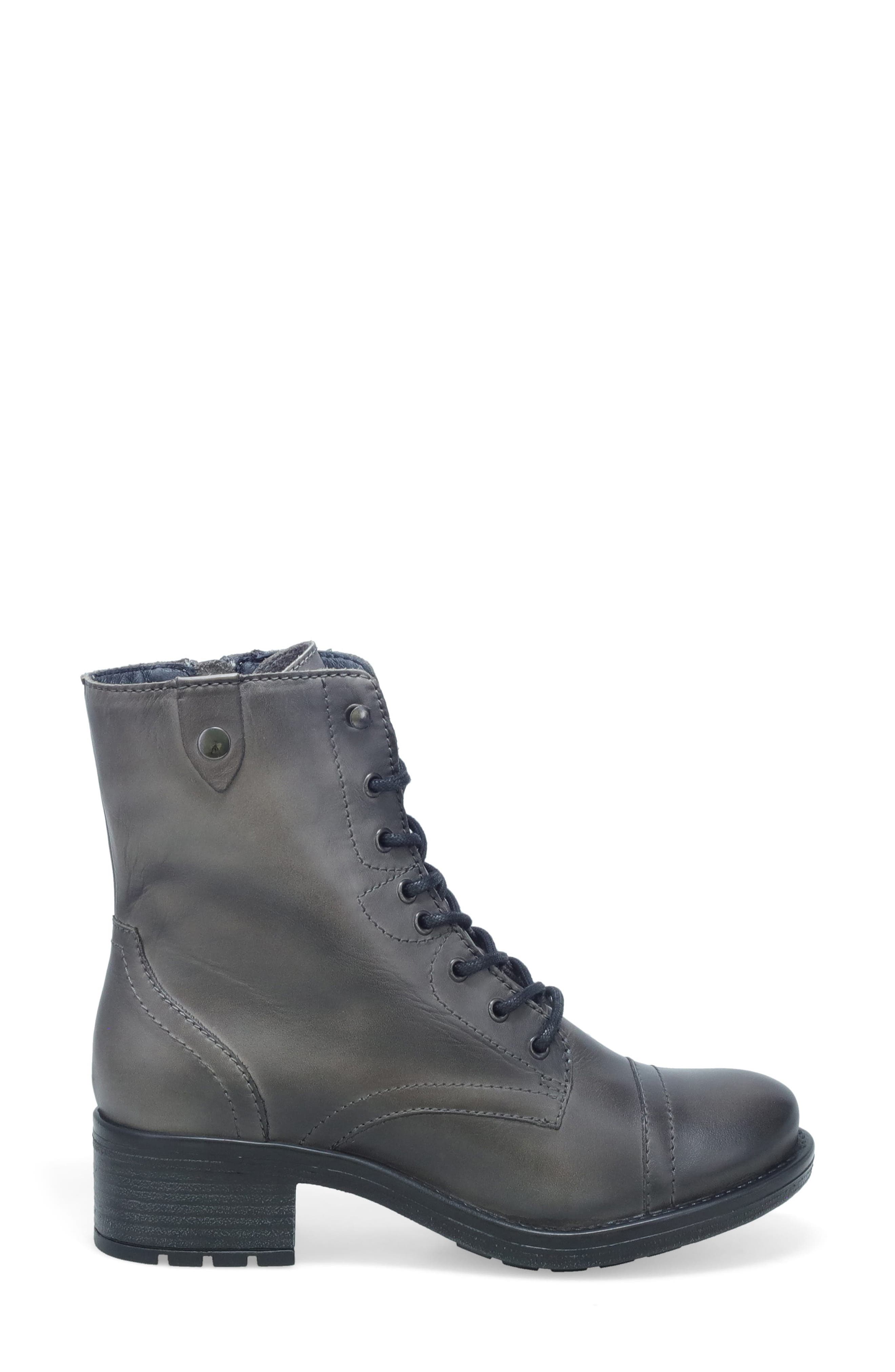 Miz Mooz Calla Cap Toe Lace-Up Bootie, Alternate, color, Graphite Antique Burnish