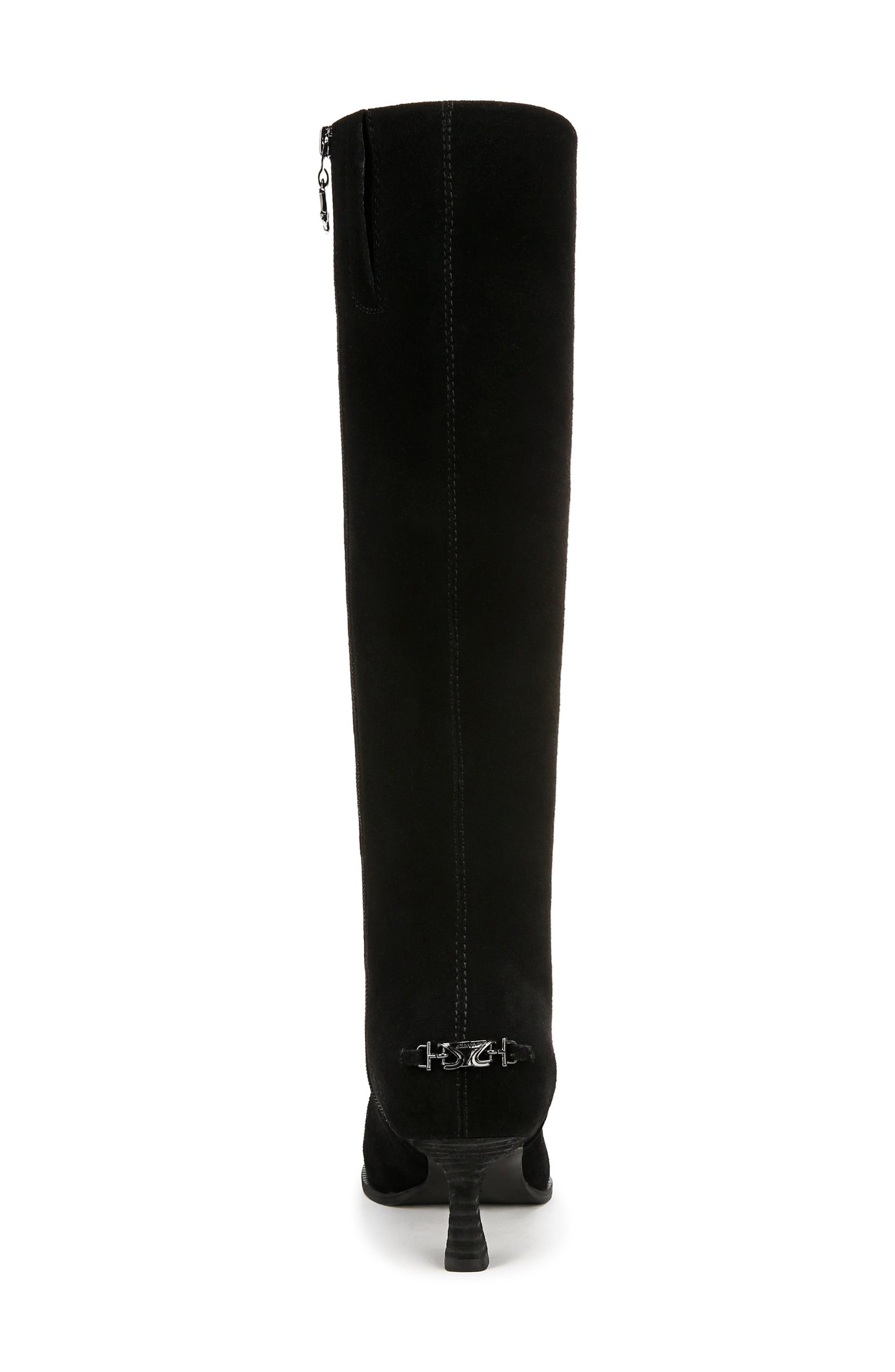 Circus NY by Sam Edelman Yulia Pointy Toe Knee High Boot, Alternate, color, Black Suede