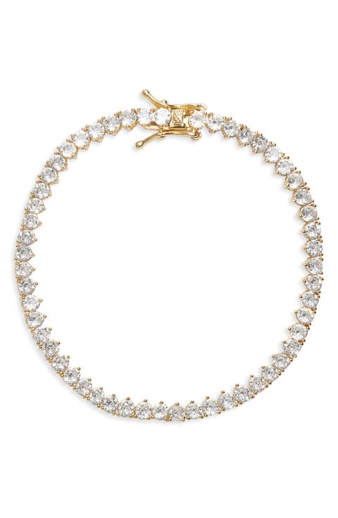 Round Cubic Zirconia Tennis Bracelet