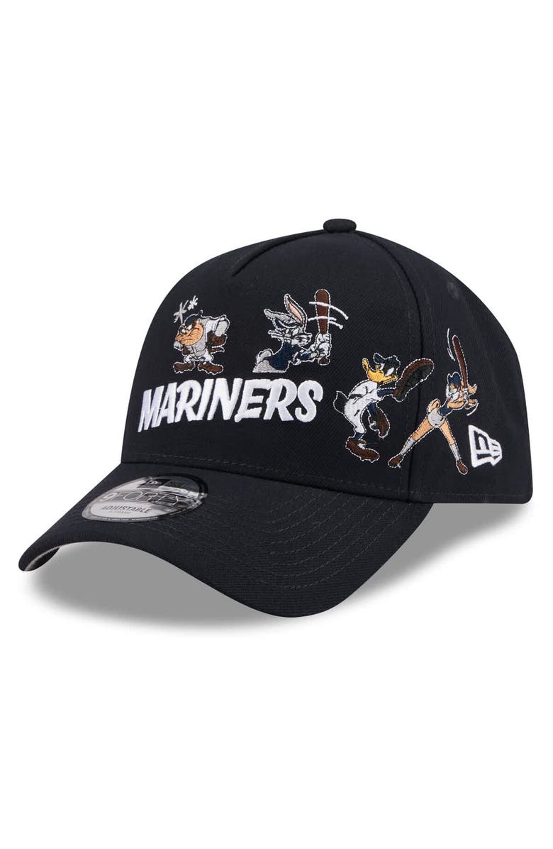 New Era Youth New Era Navy Seattle Mariners Looney Tunes A-Frame 9FORTY Adjustable Hat, Alternate, color, Navy