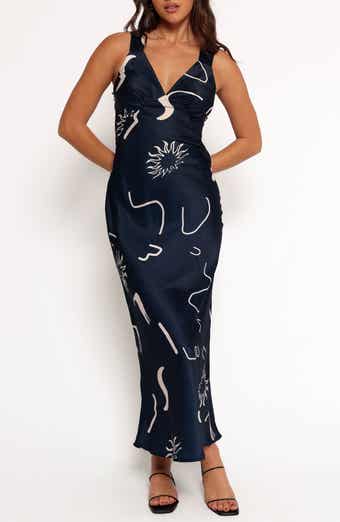 Petal & Pup Lizza Satin Maxi Dress