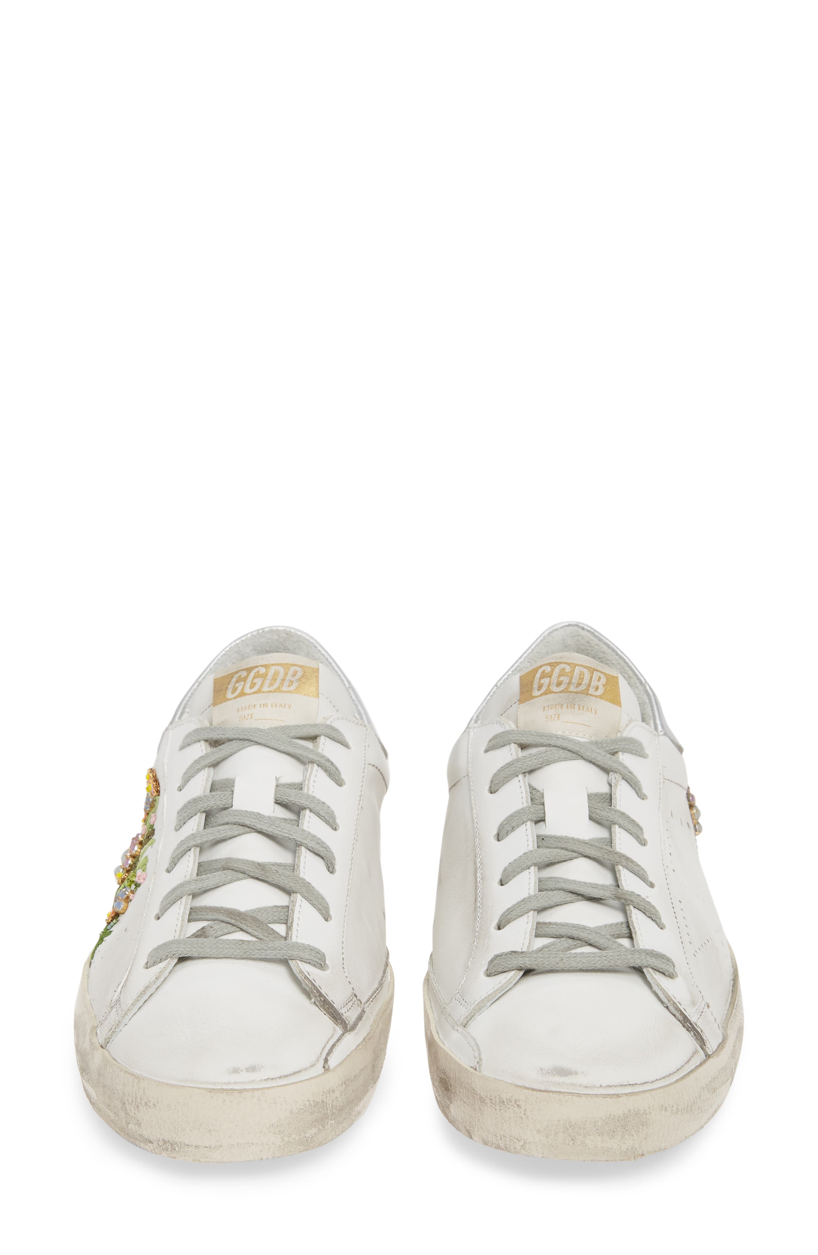 Golden Goose Superstar Embellished Floral Sneaker, Alternate, color, 
