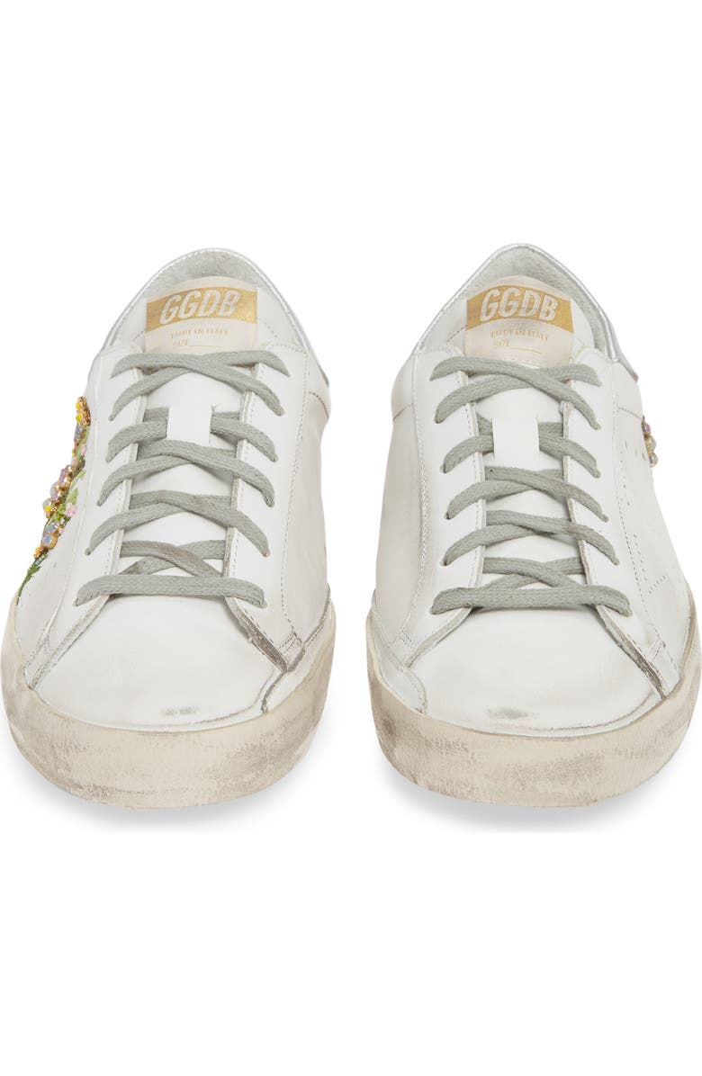 Golden Goose Superstar Embellished Floral Sneaker, Alternate, color,