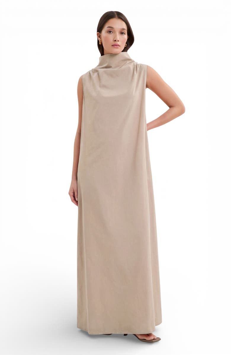Marcella Minna Sleeveless Maxi Dress, Alternate, color, Sand