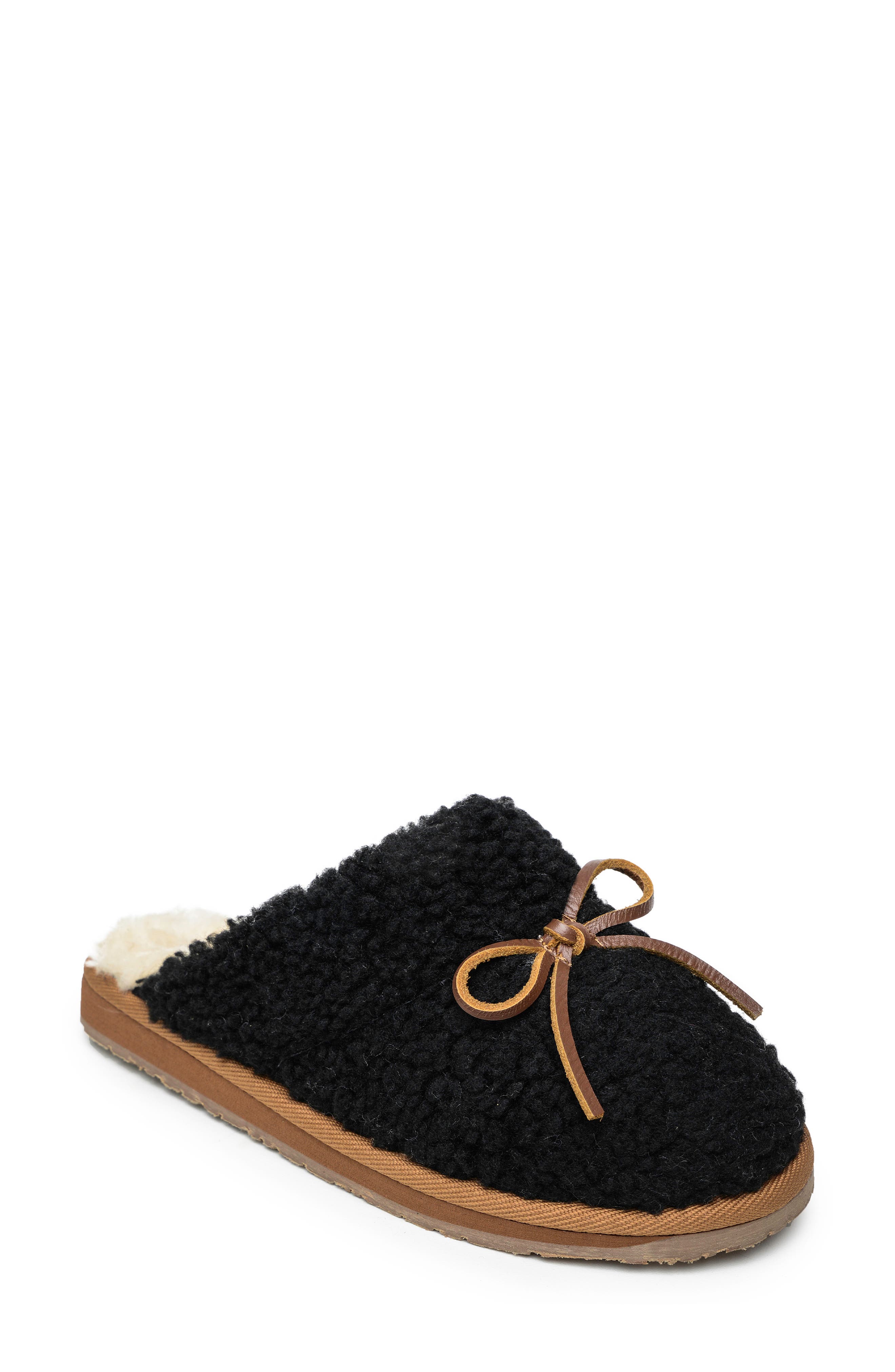 Minnetonka Flurry Scuff Faux Fur Slipper, Main, color, 