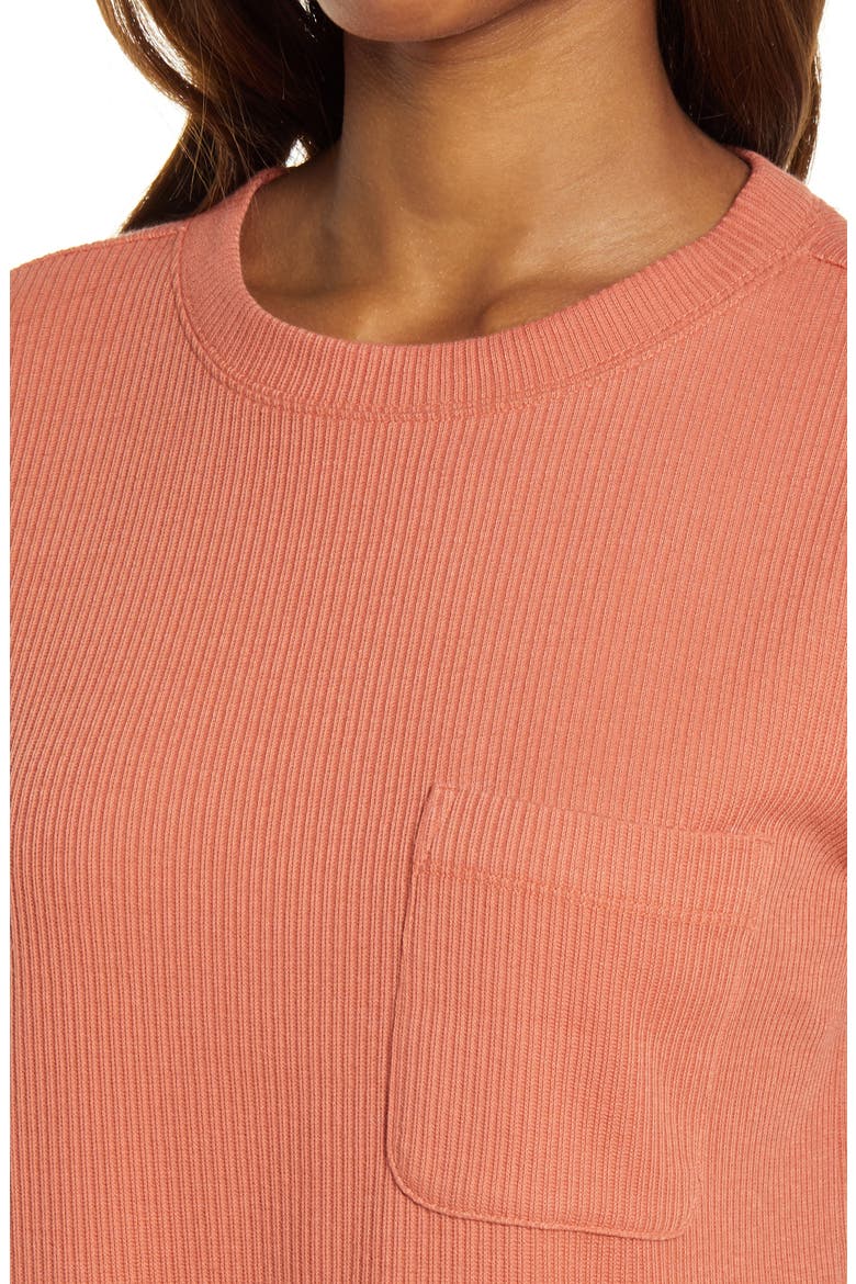Rib T-Shirt Dress, Alternate, color, SWEET DAHLIA