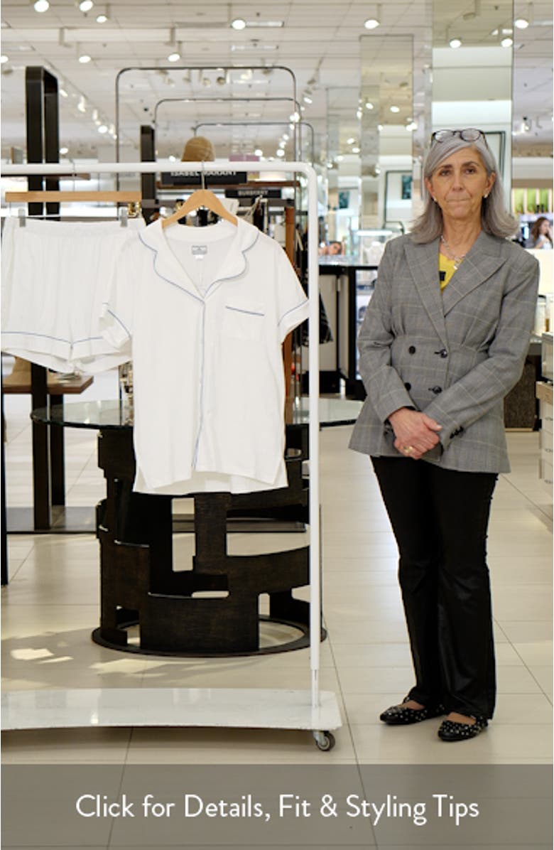 Classic Pima Cotton Short Sleeve Short Pajamas, sales video thumbnail