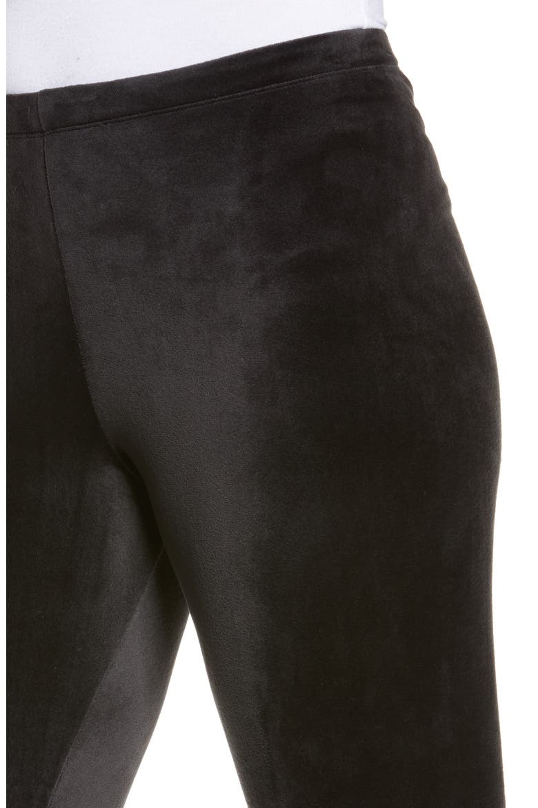 Velour Leggings, Alternate, color, BLACK