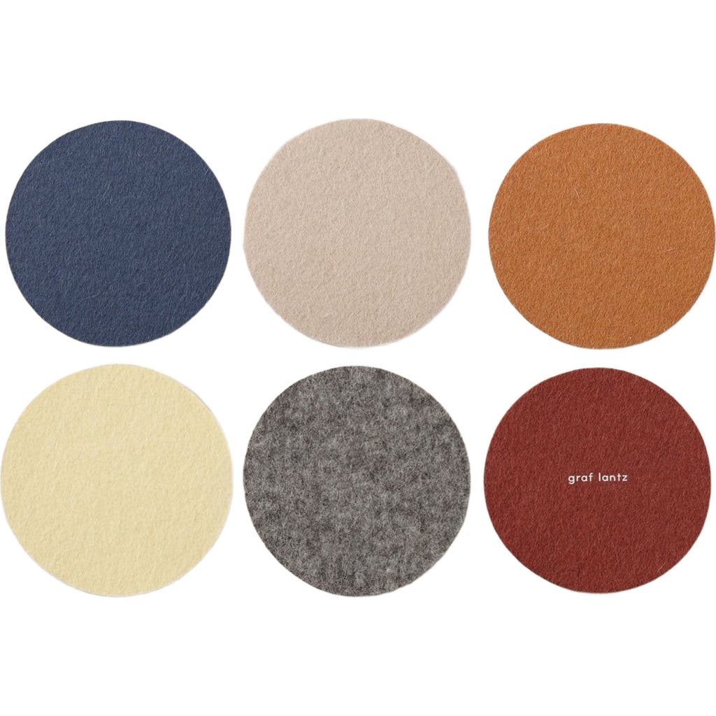 Graf & Lantz Graf Lantz Bierfilzl Merino Wool Round Coaster Multi 6 Pack In Santa Fe