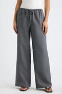 Open Edit Icon Twill Pull-On Wide Leg Pants