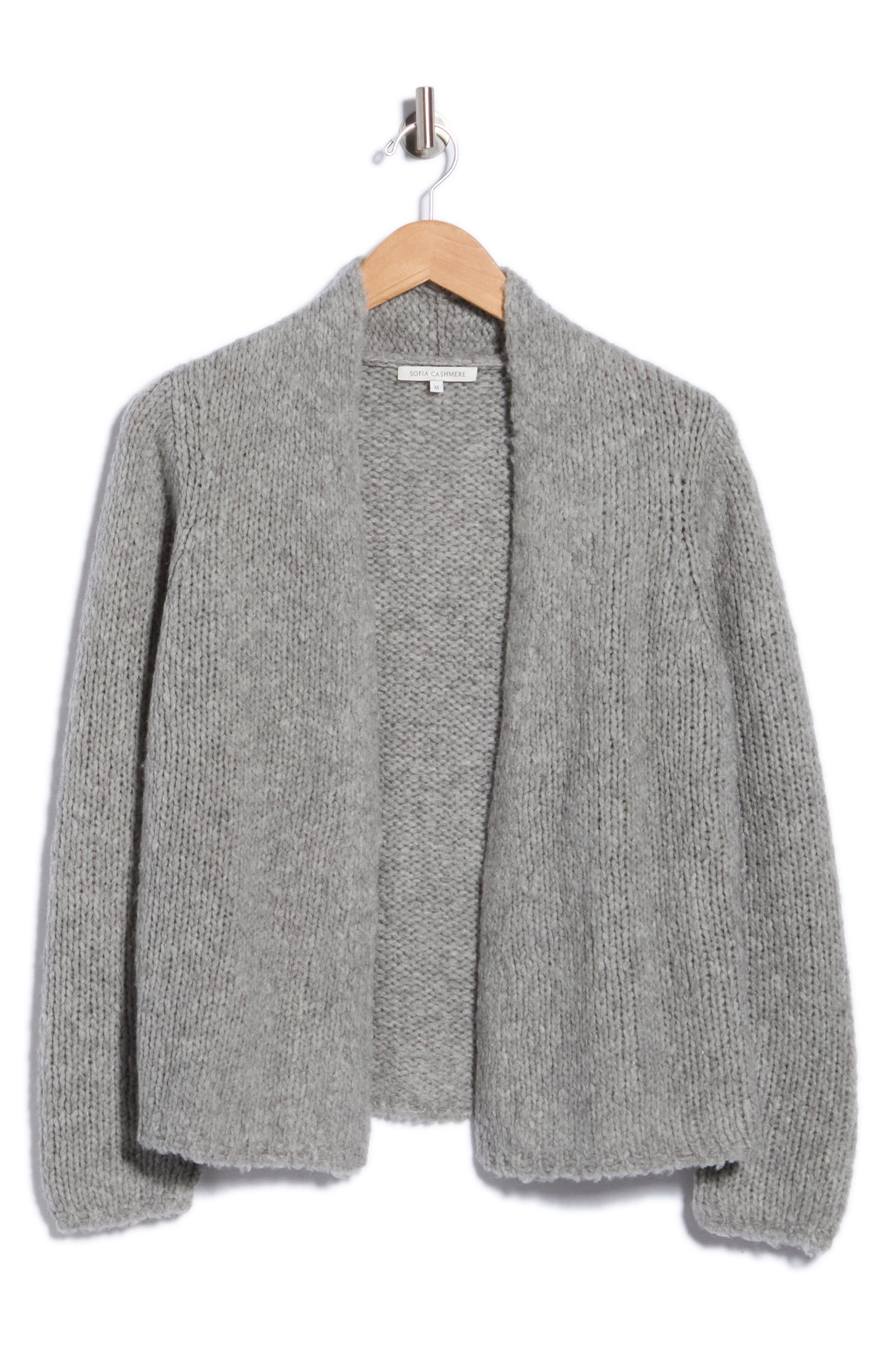 Merino Wool, Cashmere & Silk Chunky Open Cardigan