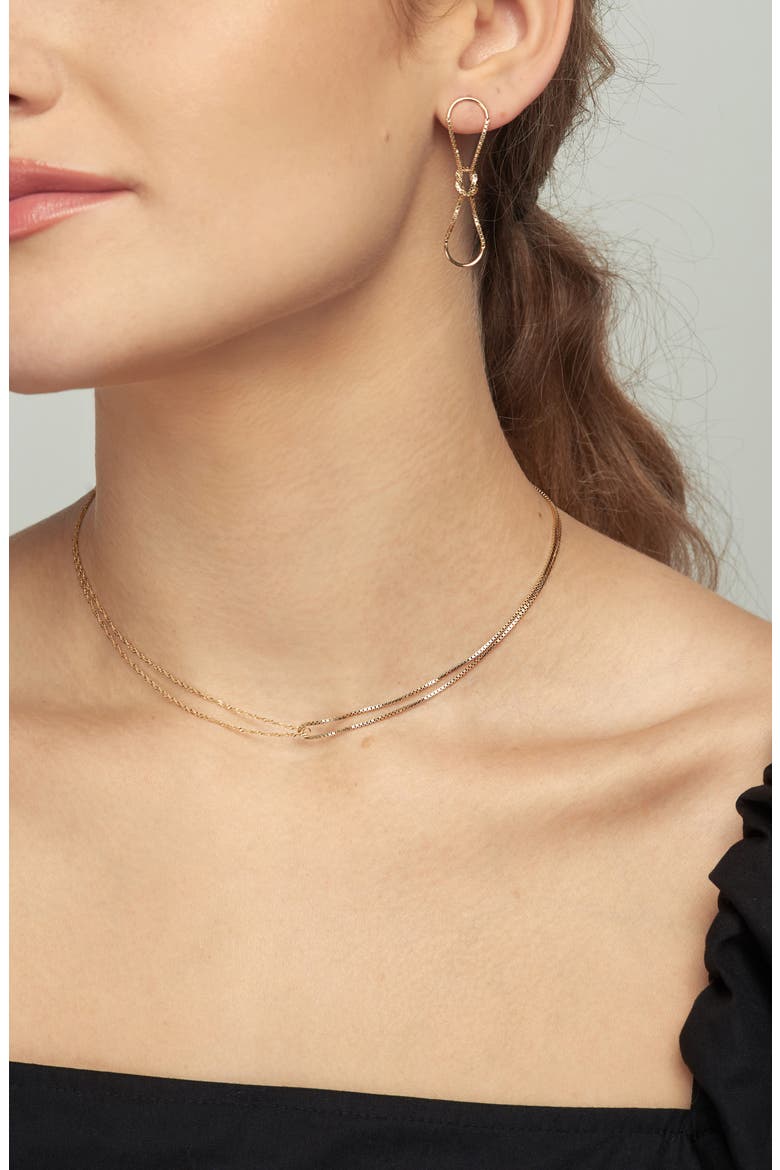 Double Chain Necklace, Alternate, color, YELLOW GOLD