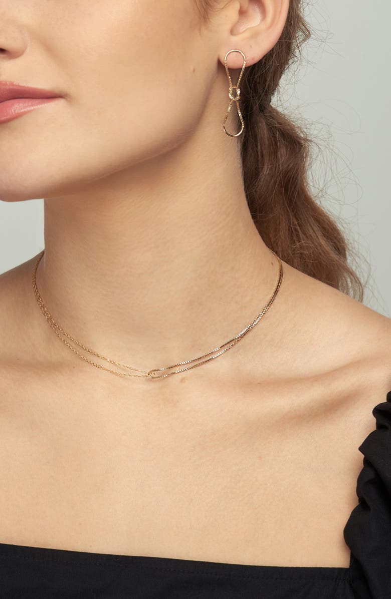 Poppy Finch Double Chain Necklace, Alternate, color, 