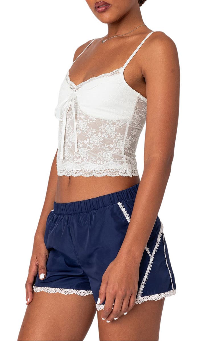 EDIKTED Lace Camisole, Alternate, color, White