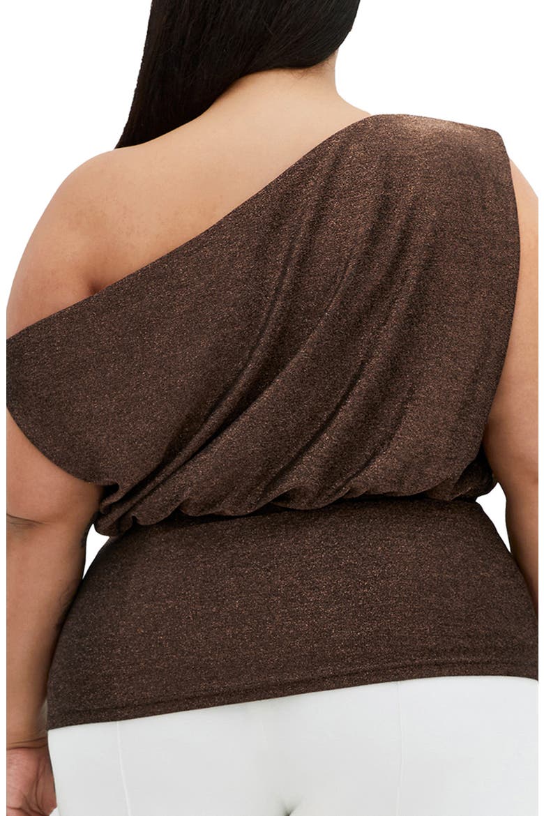 Paloma Shimmer One-Shoulder Top, Alternate, color, BRONZE