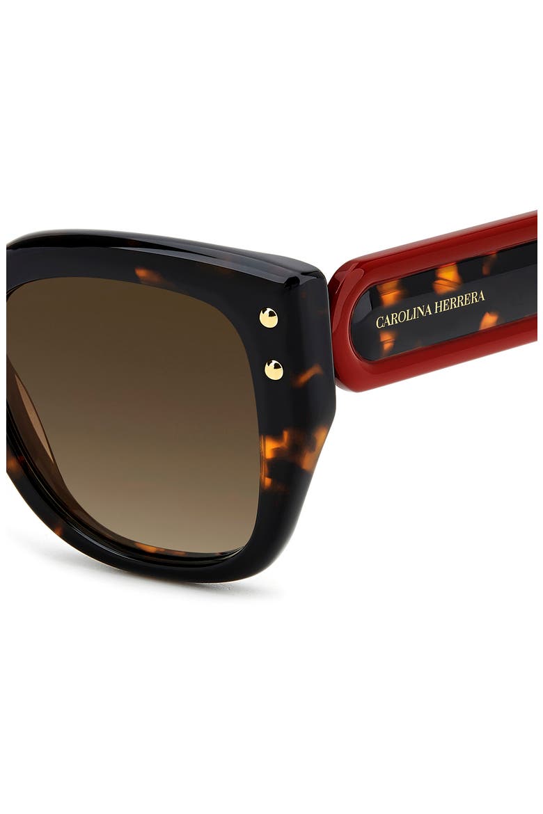 51mm Gradient Square Sunglasses, Alternate, color, HAVANA/ BROWN SF