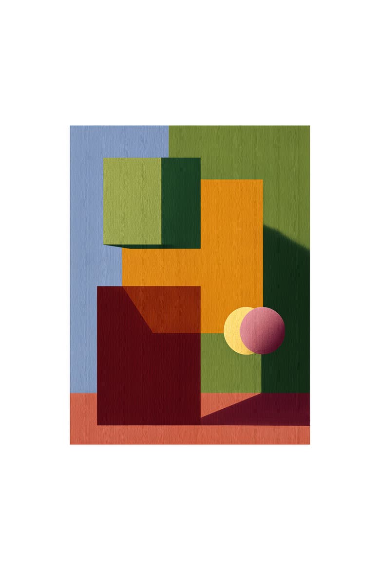 Form and Structure No. 11 Geometric Abstract Art Print, Main, color, Black Frame - 12x16