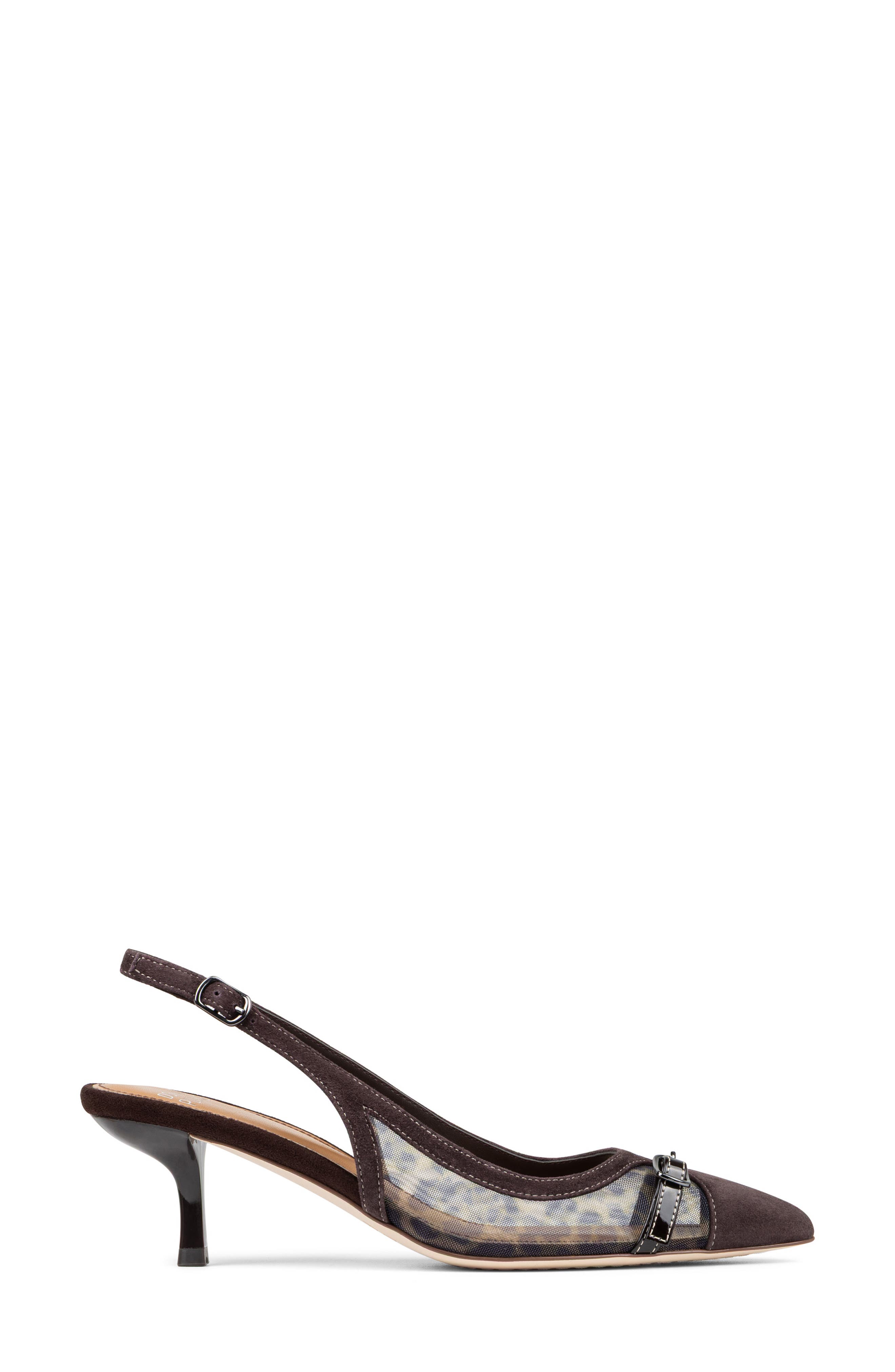Slingback Kitten Heel Pump, Alternate, color, BLACK-NATURAL/ BLNR