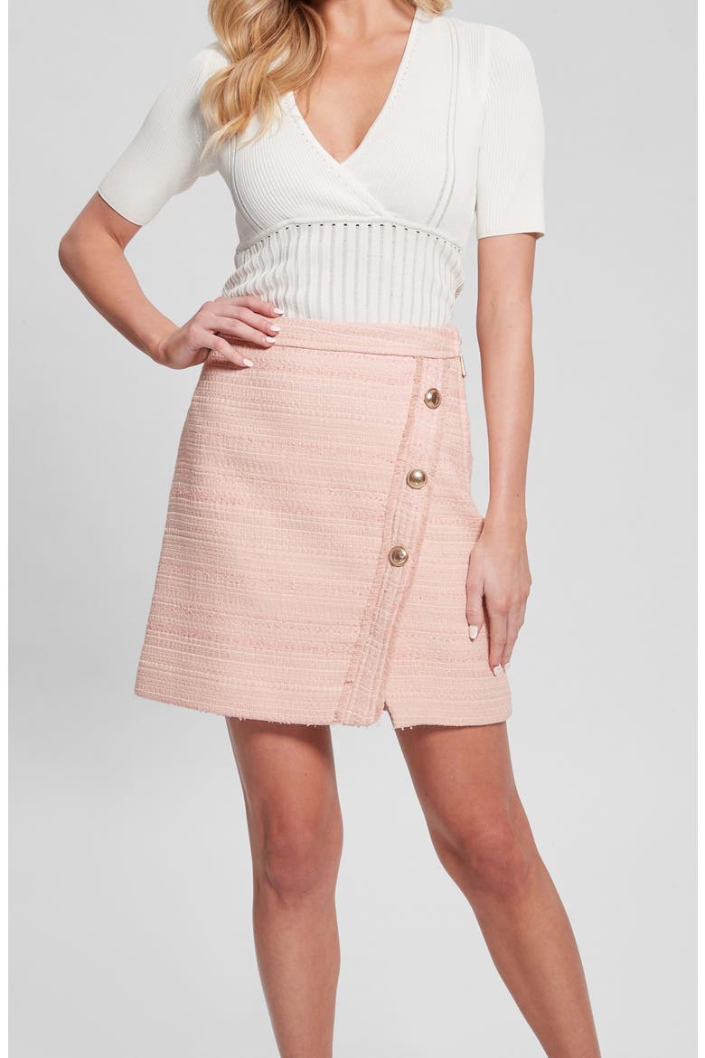 Tosca Tweed Miniskirt, Alternate, color, PINK