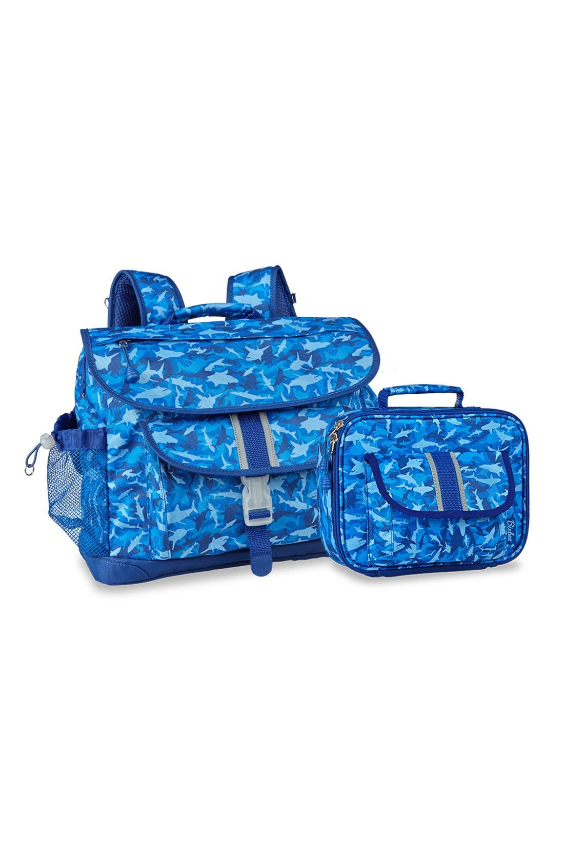 Bixbee 'Large Shark Camo' Water Resistant Backpack & Lunchbox, Main, color, 
