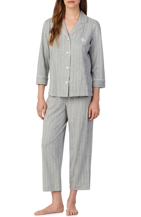 Knit Crop Cotton Pajamas