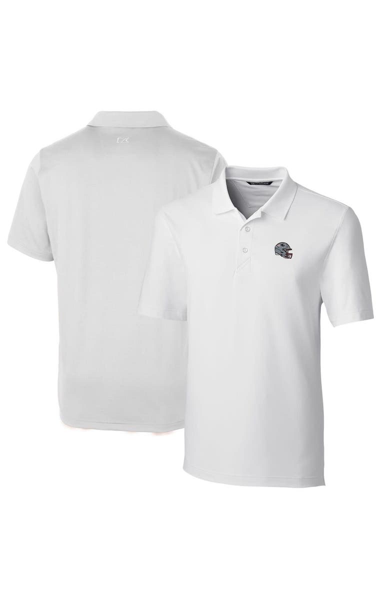 Cutter & Buck Men's Cutter & Buck  White New England Patriots Helmet Forge Stretch Polo, Main, color, 