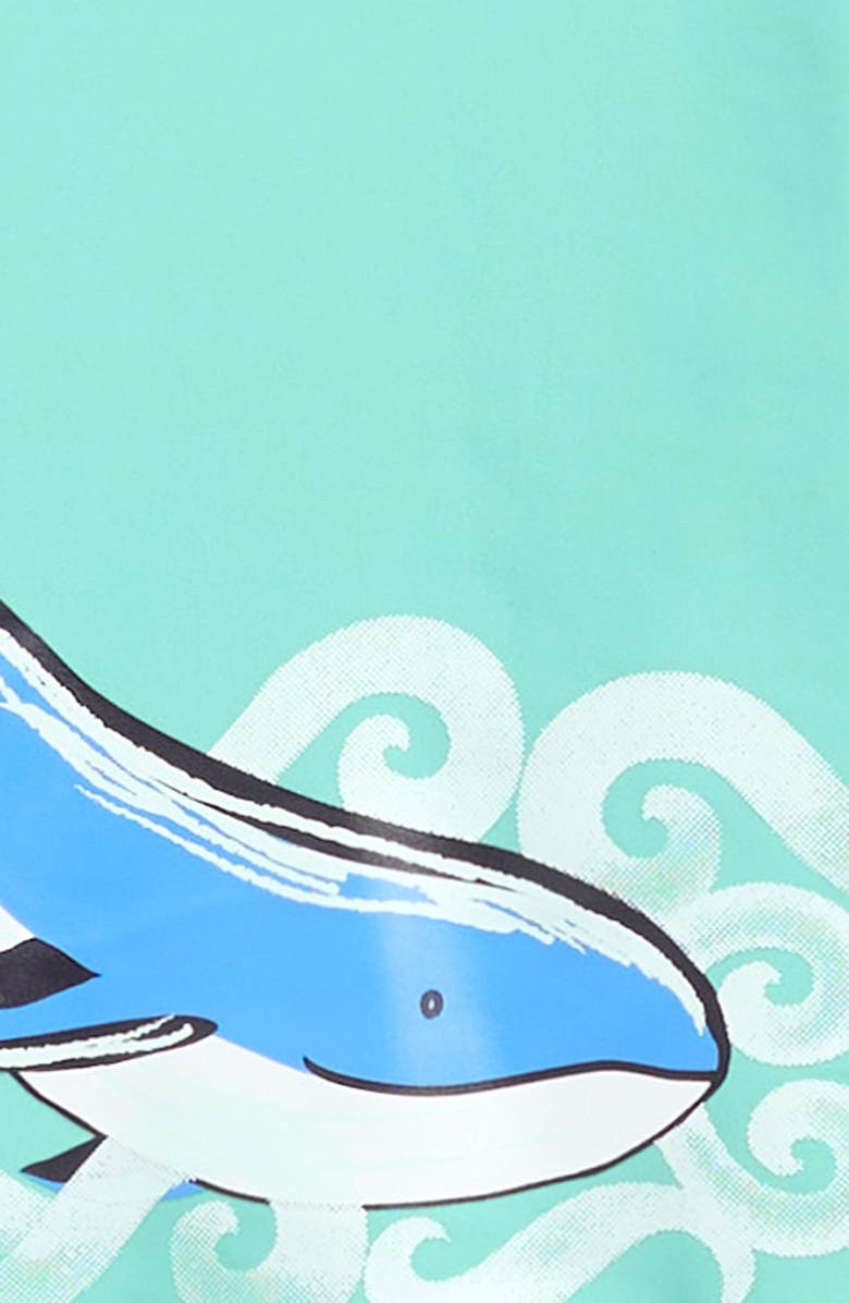 Little Me Kids' Long Sleeve UPF 50+ Two-Piece Rashguard Swimsuit, Alternate, color, Blue/ Green Multi