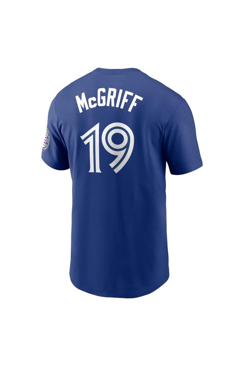 Men's Nike Fred McGriff Royal Toronto Blue Jays Name & Number Hall of Fame T-Shirt, Alternate, color, Royal