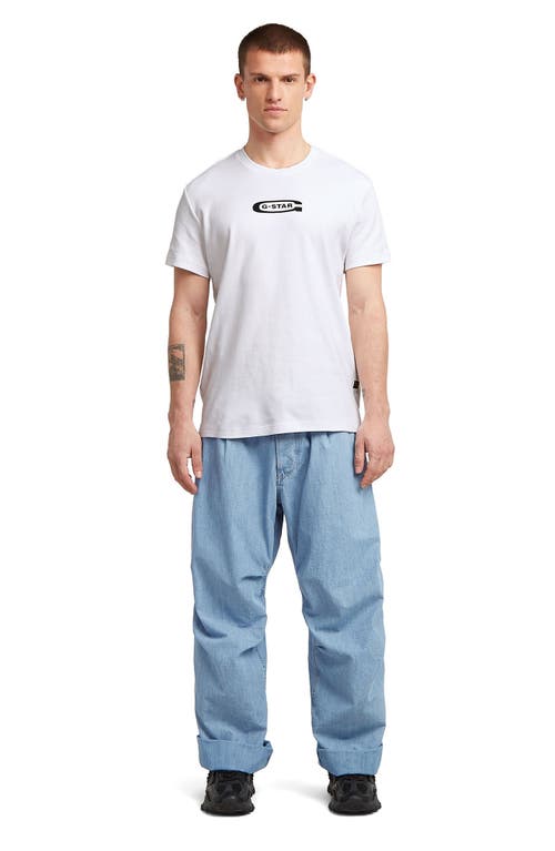 G-star 3d Pleated Organic Cotton Jeans In Blue