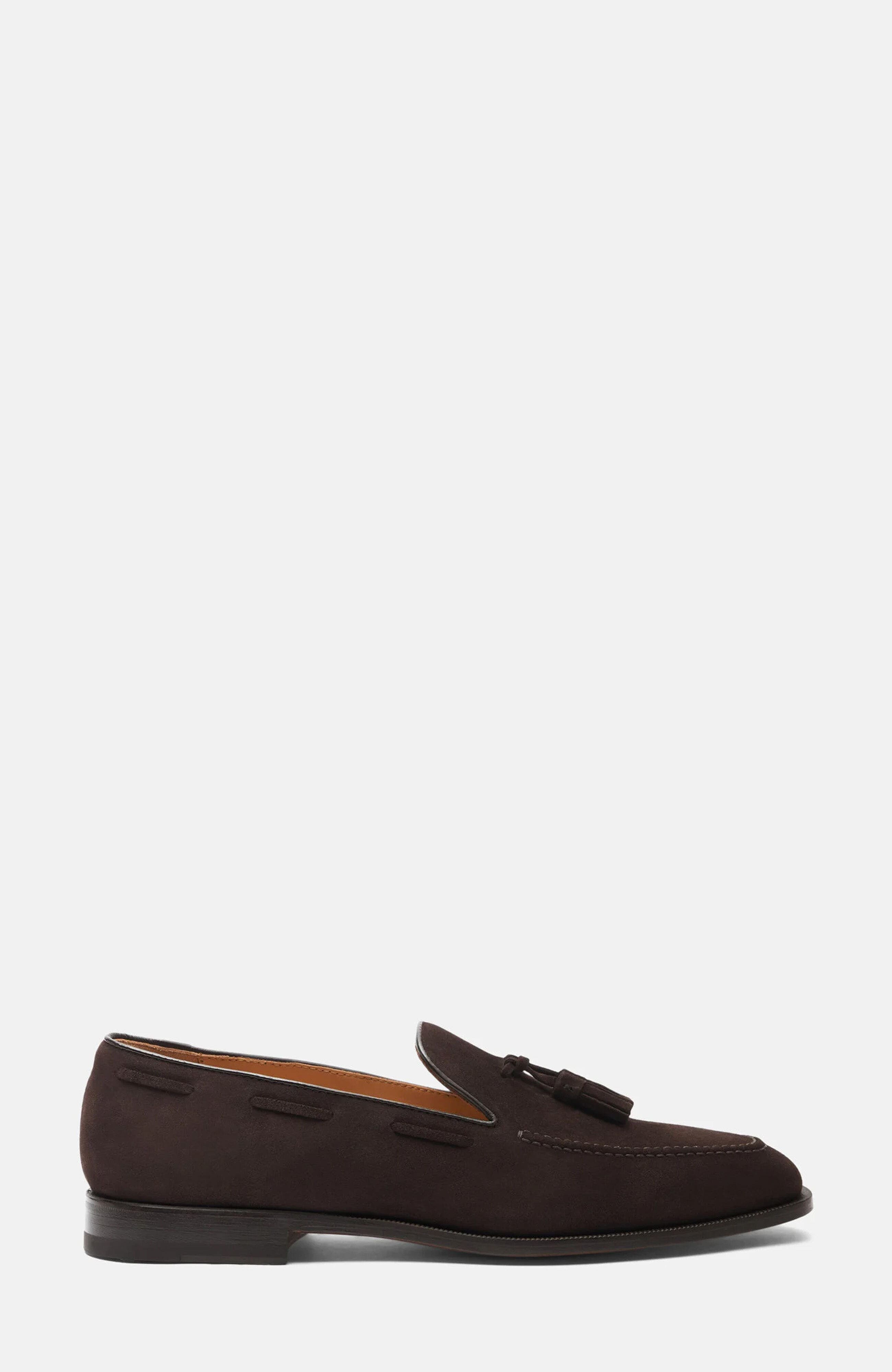 Duccio Loafers, Alternate, color, Dark Brown Suede