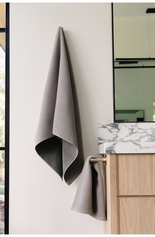 Cozy Earth Waffle Bath Towel In Gray